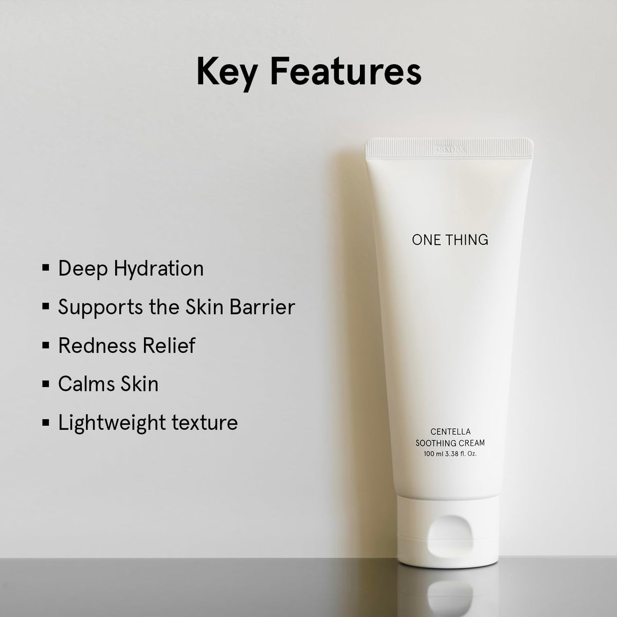 ONE THING Centella Soothing Cream 3.38 Fl Oz side view