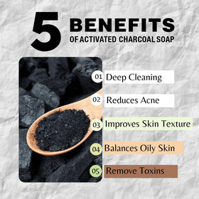One With Nature Activated Charcoal Soap bars displayed