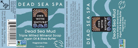 One With Nature Dead Sea Mud Soap 3-Pack displayed together