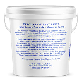 One With Nature Dead Sea Salt fine granules close-up