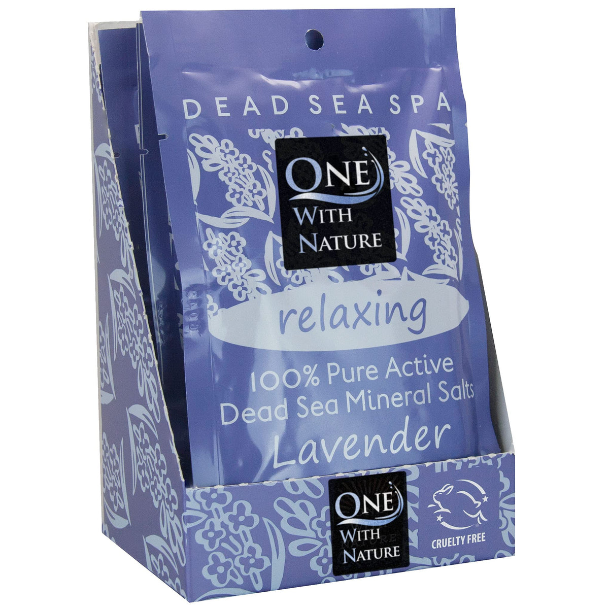 One With Nature Dead Sea Salt Lavender 2.5oz front view