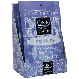 One With Nature Dead Sea Salt Lavender 2.5oz front view