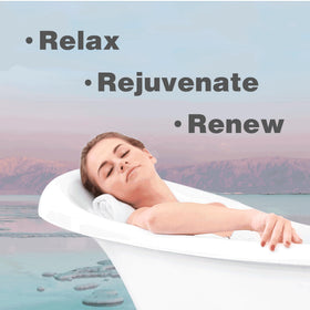 One With Nature Dead Sea Salt Lavender poured into a bath