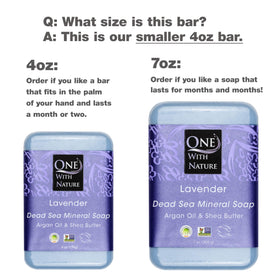 One With Nature Dead Sea Salt Lavender Soap 4oz back view