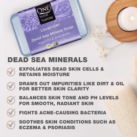 One With Nature Dead Sea Salt Lavender Soap 4oz side view