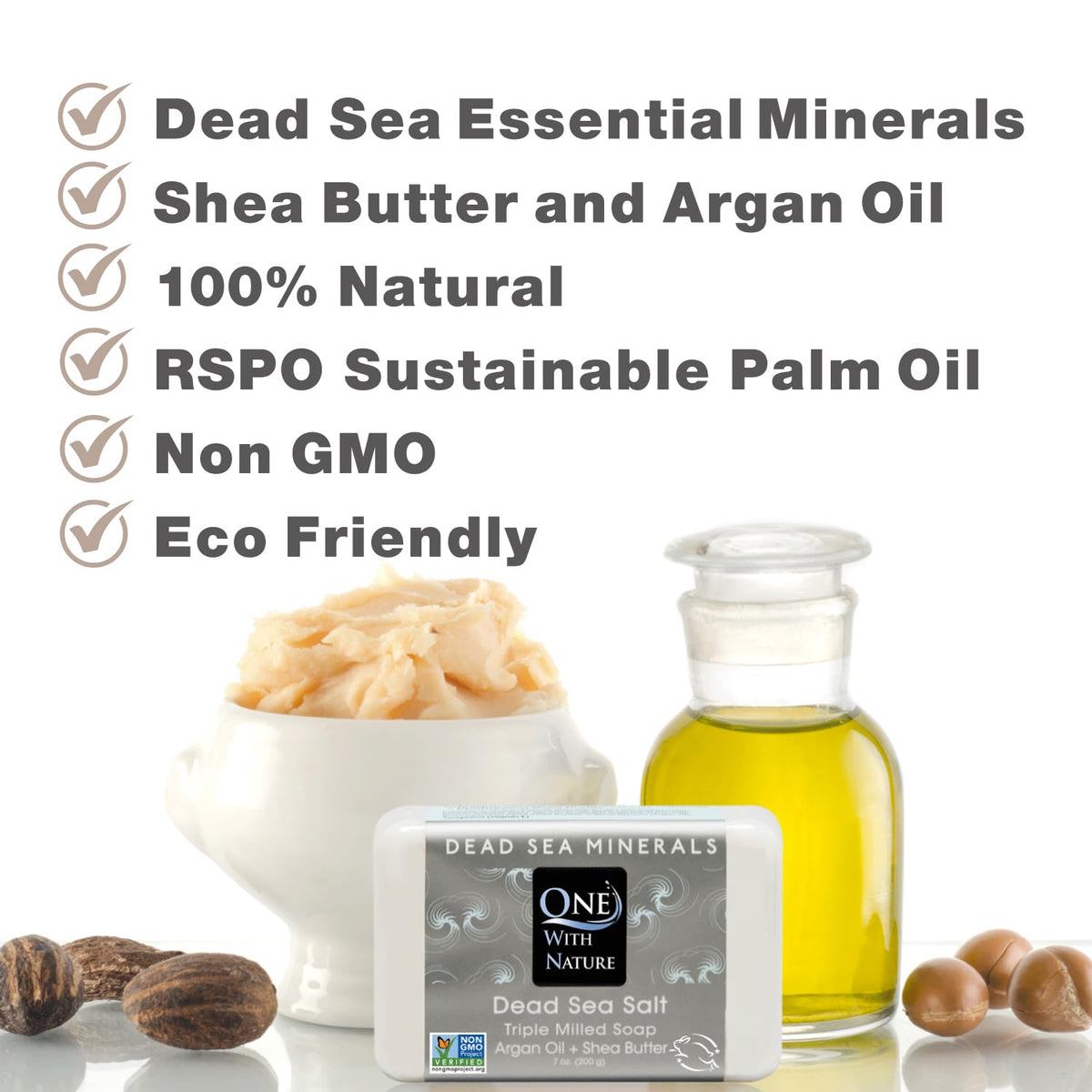 One With Nature Dead Sea Salt Soap packaging