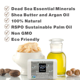 One With Nature Dead Sea Salt Soap packaging
