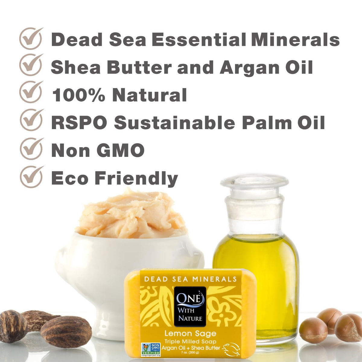 One With Nature Dead Sea Salt Soap packaging
