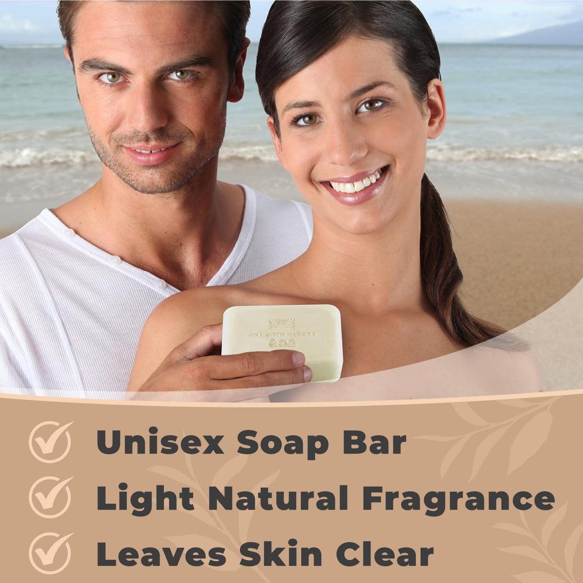 One With Nature Dead Sea Salt Soap with natural ingredients