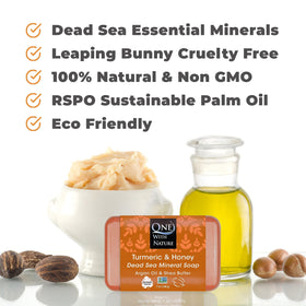 One With Nature Dead Sea Salt Turmeric Soap packaging