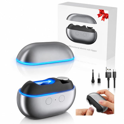 OneAfflatus Electric Nail Clipper front view with LED light
