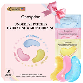 Onespring Eye Masks 24K Gold Caffeine Retinol front view