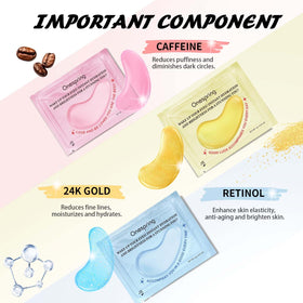 Onespring Eye Masks in use on a woman's under eyes