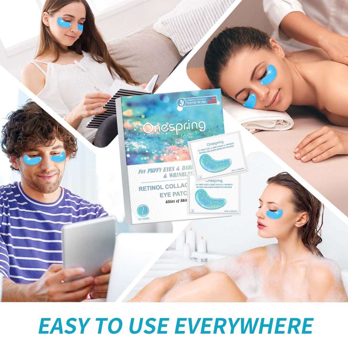 Onespring Eye Masks showing individual patches