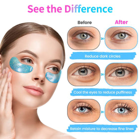 Onespring Under Eye Patches application on model's eyes