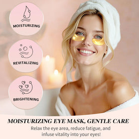 Onespring Under Eye Patches applied on model's under eyes