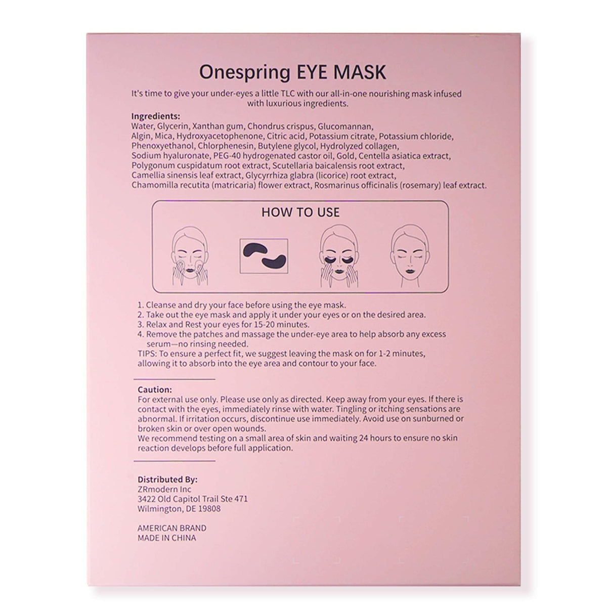 Onespring Under Eye Patches lifestyle scene with relaxing setting