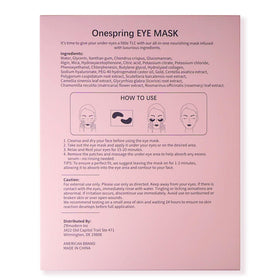 Onespring Under Eye Patches lifestyle scene with relaxing setting