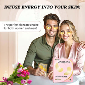 Onespring Under Eye Patches on a bathroom counter