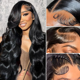ONIVAN Body Wave Lace Front Wig showing lace frontal detail