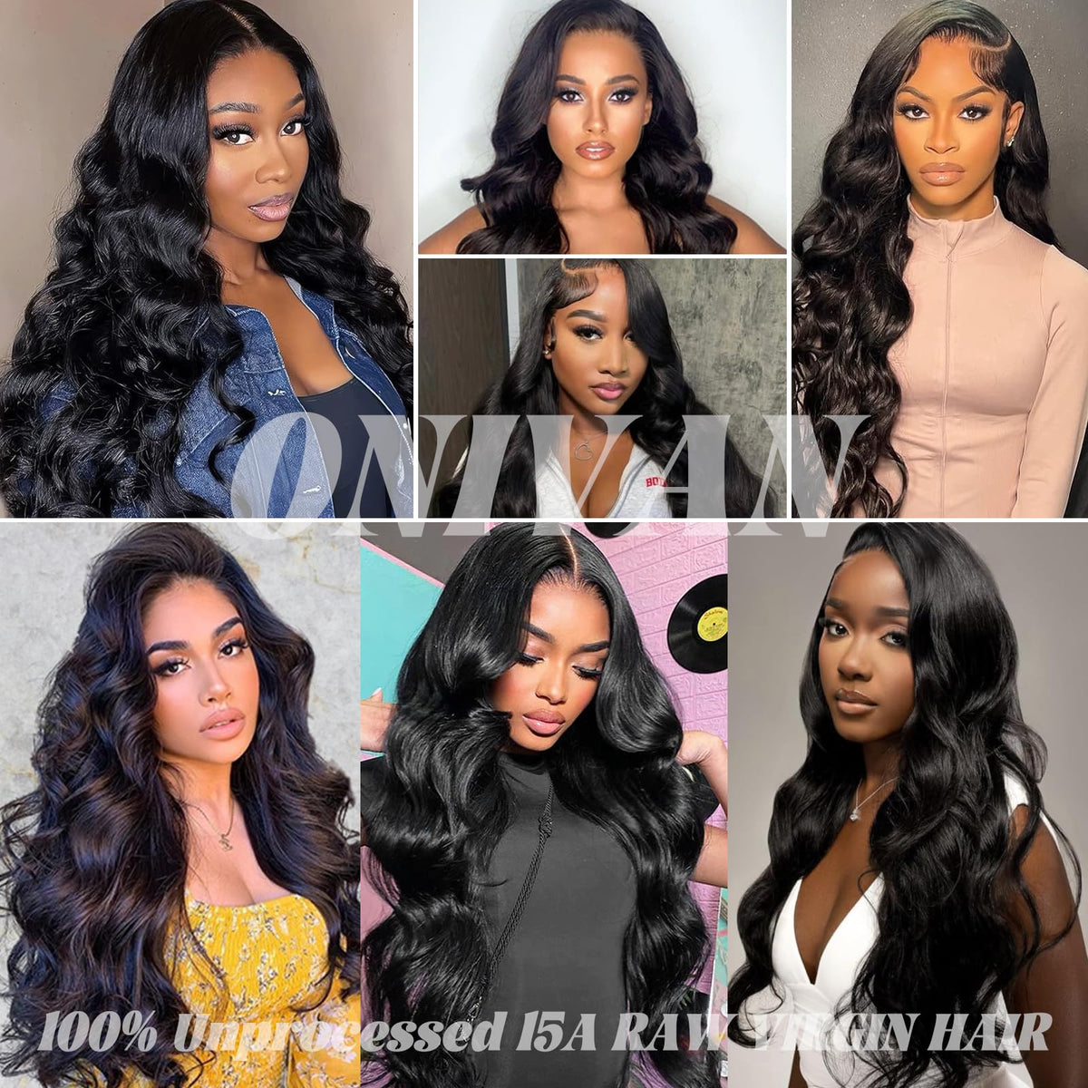 ONIVAN Body Wave Lace Front Wig styled with curls