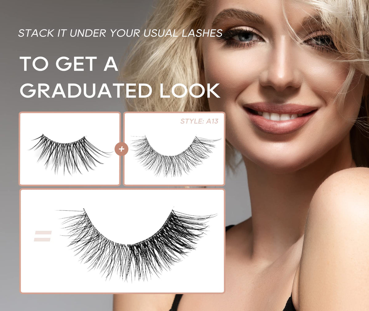 Onlyall Half Eyelashes displayed with makeup tools