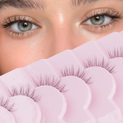 Onlyall Half Eyelashes front view showcasing 7 pairs
