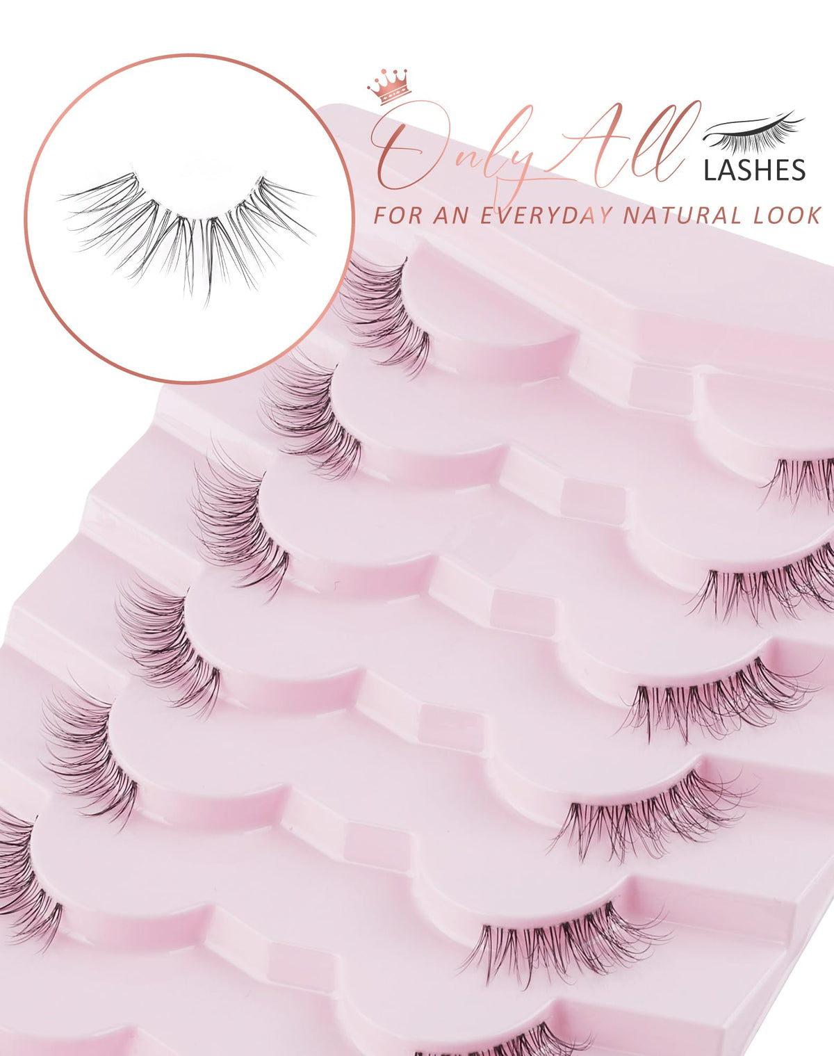 Onlyall Half Eyelashes on model demonstrating fit