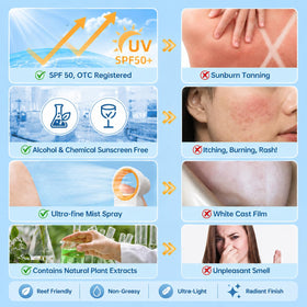 ONSART Mineral Sunscreen Spray SPF 50+ in beach setting