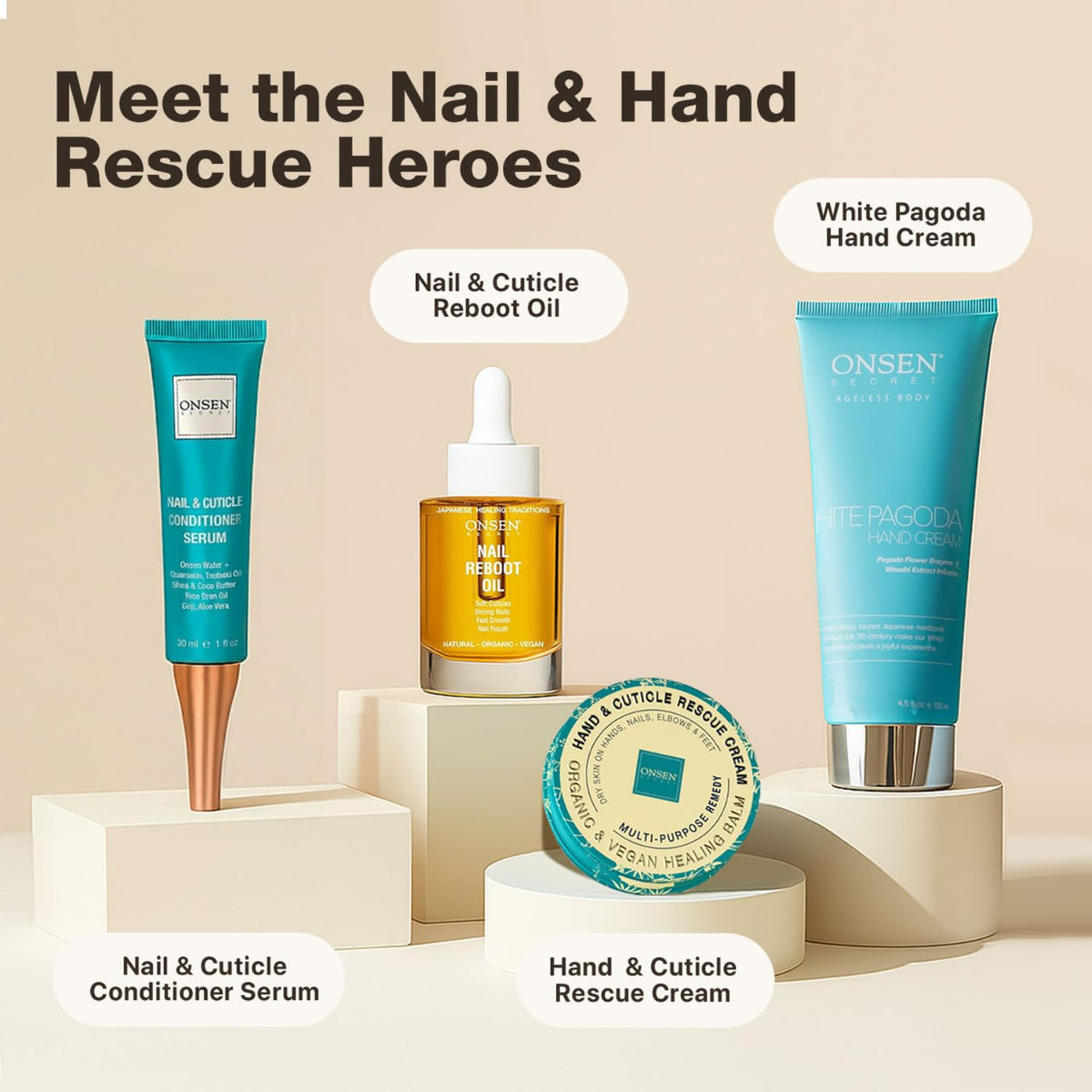 ONSEN Nail & Cuticle Cream with lavender oil