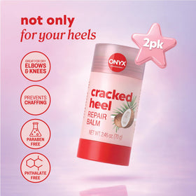 Onyx Professional Cracked Heel Repair Balm Stick in hand for easy application
