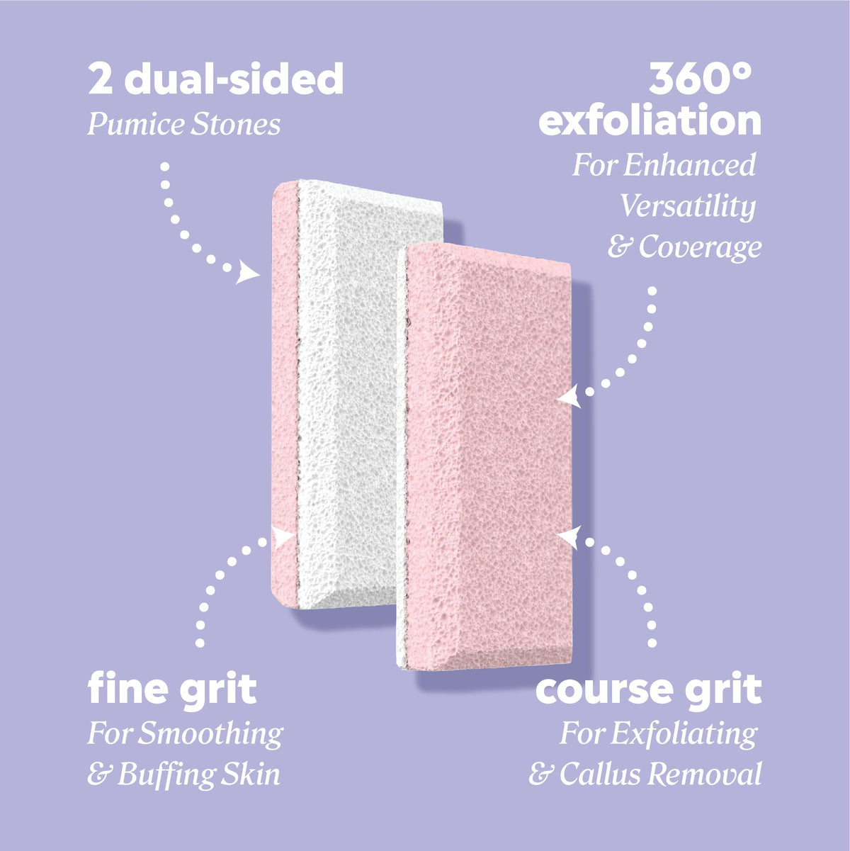 Onyx Professional Double Sided Pumice Stone showing coarse side
