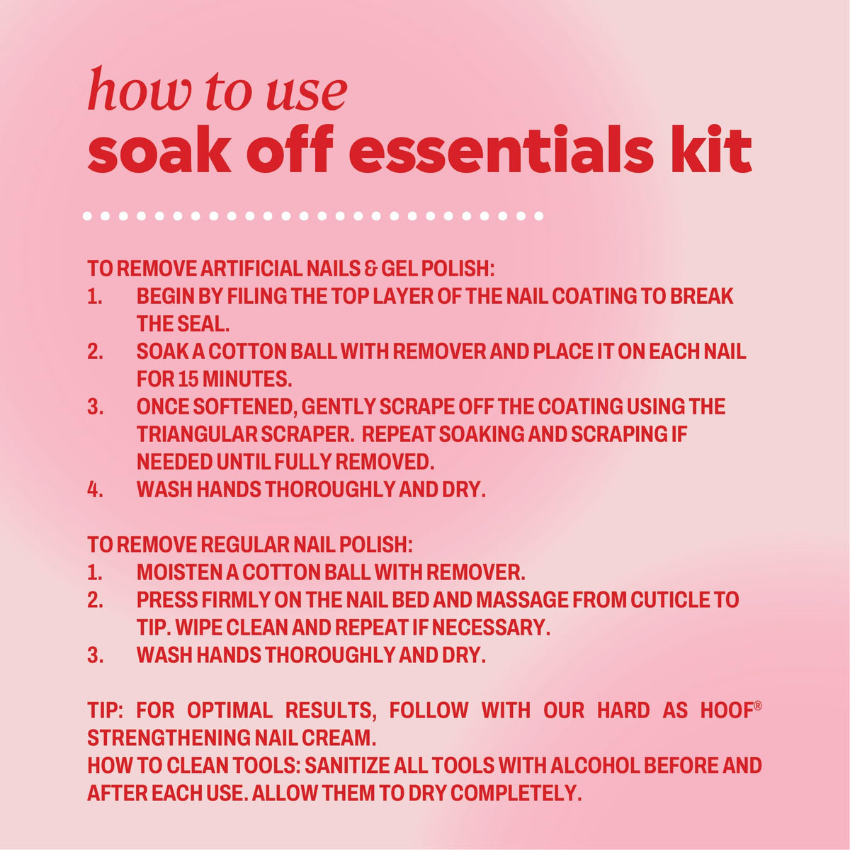 Onyx Professional gel polish remover in use on nails