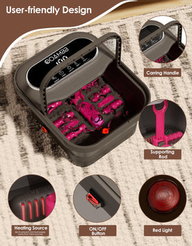 OOAMBB Foot Spa with massage rollers and pedicure stone