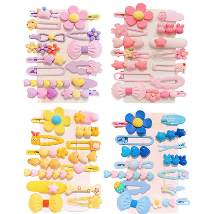 Ooosonlu 56PCS Girls Hair Clips Set, colourful clips in various shapes