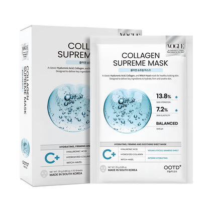 #OOTD Collagen Face Mask front view with packaging