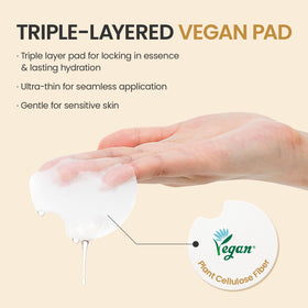 #OOTD Rice Water Toner Pads in use on a model's face