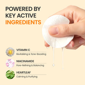 #OOTD Vitamin C Toner Pads close-up of texture