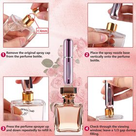 opasyo refillable perfume atomizer 5ml silver front view