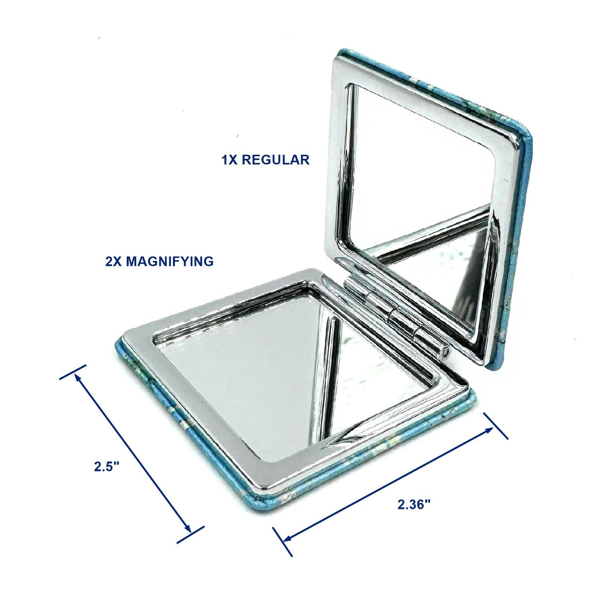 Open Aeisage Compact Mirror showing double-sided mirrors