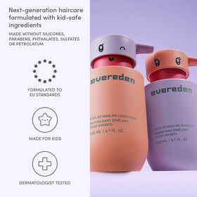 Open Evereden Kids Shampoo and Conditioner Set showing bottles