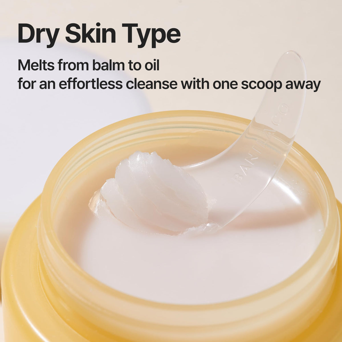 Open jar of BANILA CO Clean it Zero Nourishing Cleansing Balm showing balm texture