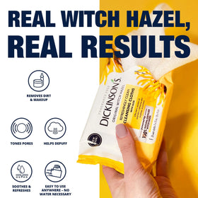 Open package of Dickinson's Witch Hazel Cleansing Cloths