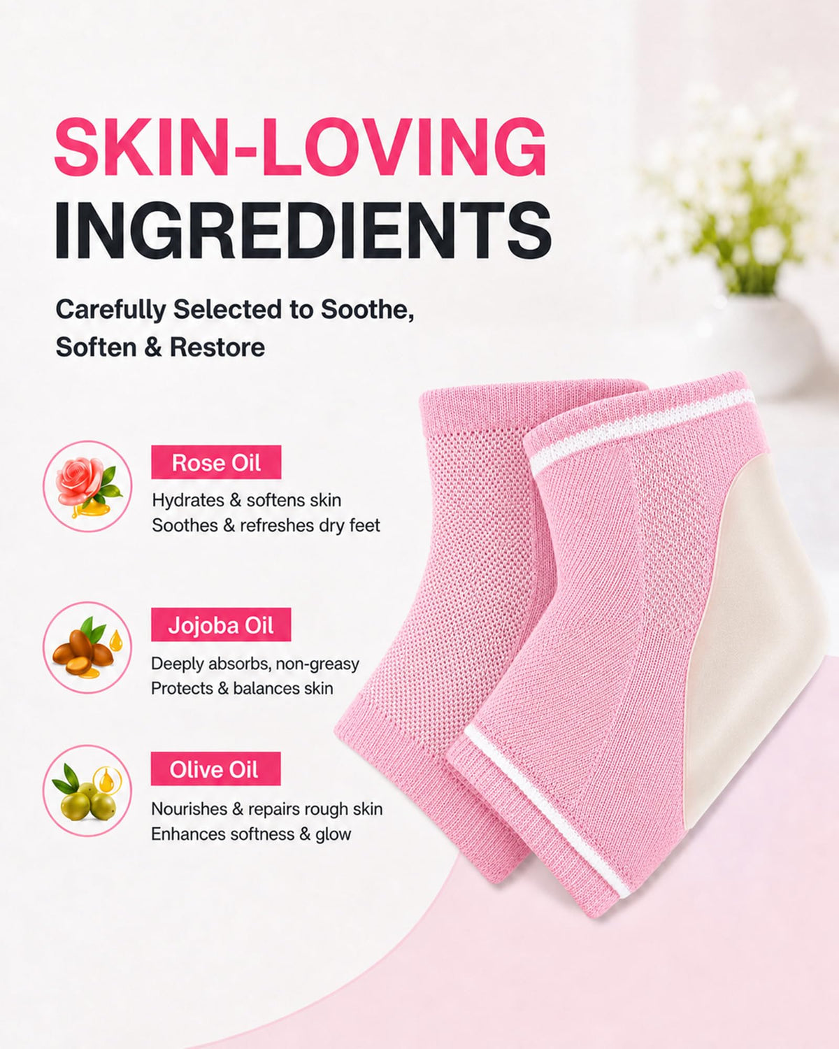 Open-toe design of Originbuty Moisturizing Socks
