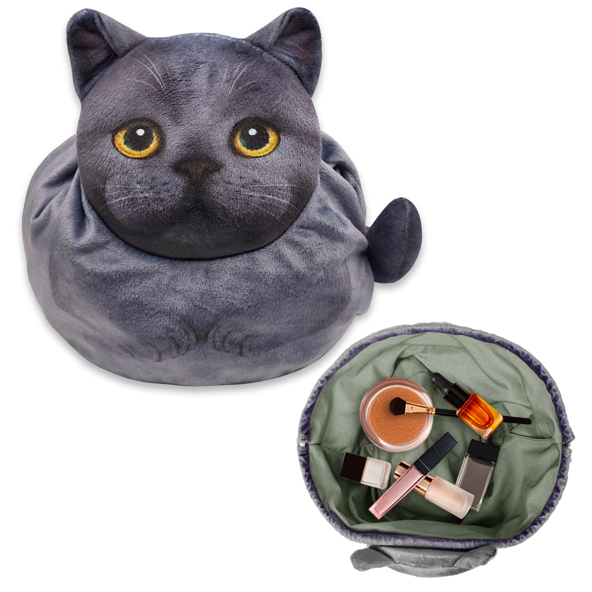 Openhahaha Cat Drawstring Makeup Bag multiple designs