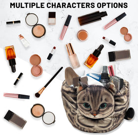 Openhahaha Cat Makeup Bag in use at a dressing table