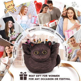 Openhahaha Cat Makeup Bag with festive gift wrapping