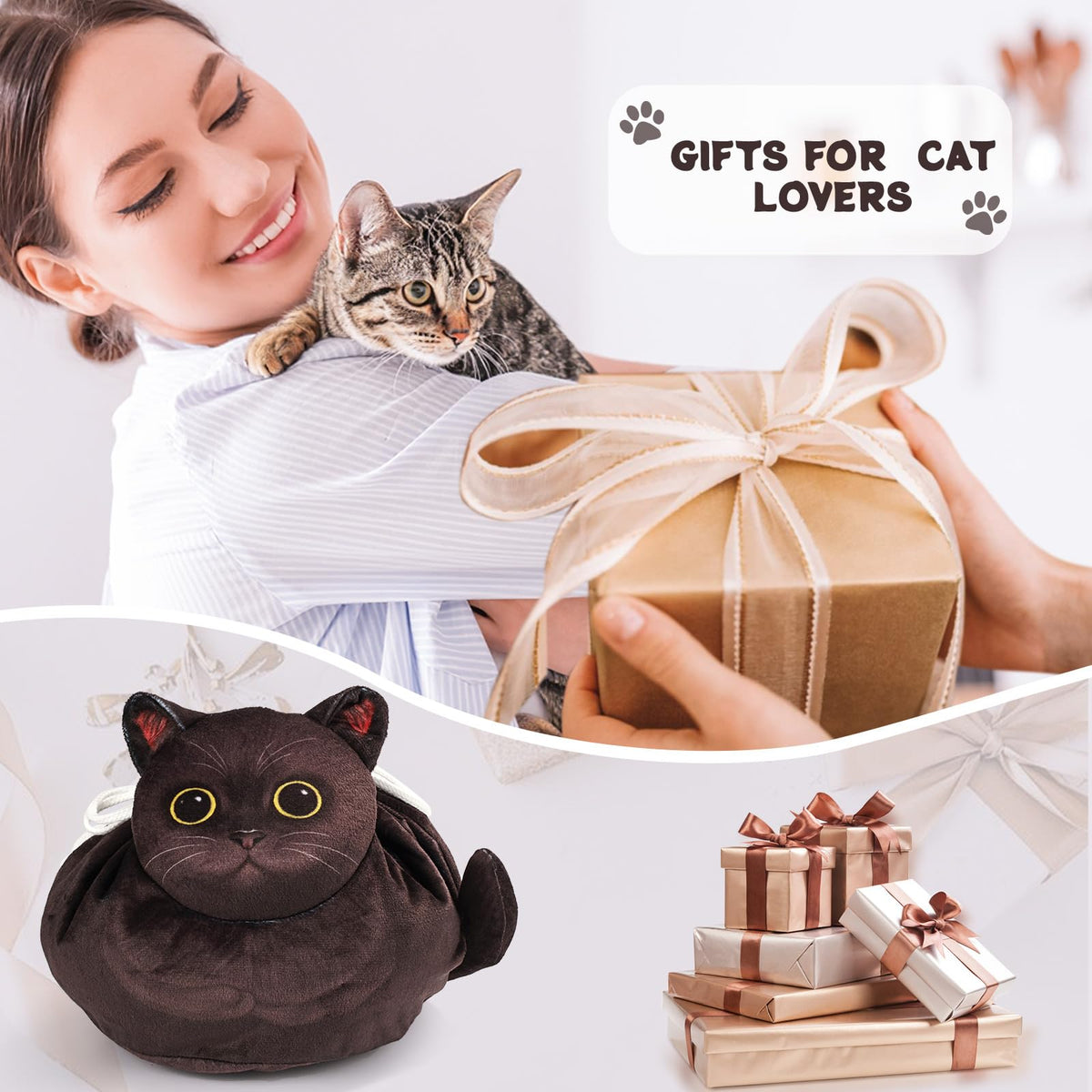 Openhahaha Cat Makeup Bag with small toys for kids