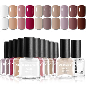OpenLive 12 PCS Nail Polish Set front view with vibrant colours