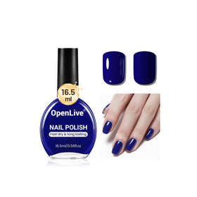 OpenLive 16.5ml dark blue quick dry nail polish front view